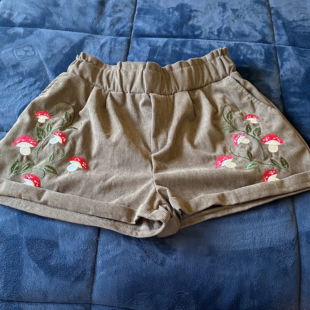 Chic Embroidered High Waist Shorts
